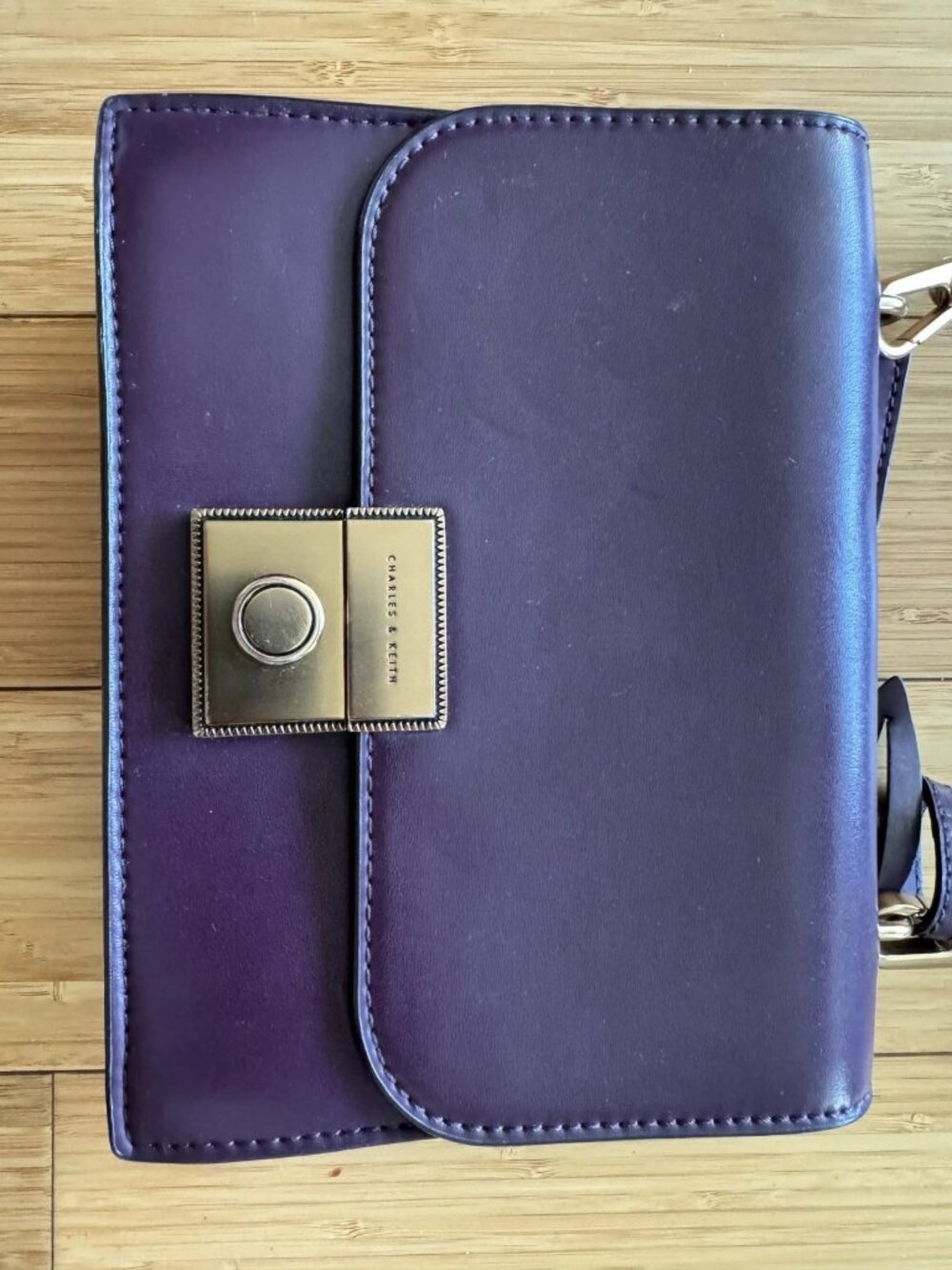 Charles & Keith Purple Crossbody Bag